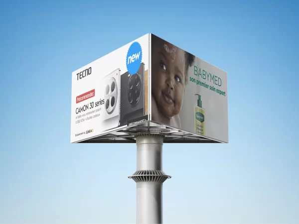 Free Triple Billboard Mockup 3